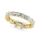 Jewelmore East-West Emerald Cut Lab Grown Diamond Eternity Band | 14K Gold, Stone Size-0.25 | E-F Color, VS-SI Clarity | 30 Day Free Return