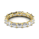 Jewelmore East-West Emerald Cut Lab Grown Diamond Eternity Band | 14K Gold, Stone Size-0.25 | E-F Color, VS-SI Clarity | 30 Day Free Return
