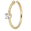 Diamond Nose Ring Hoop