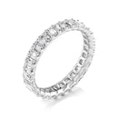JewelMore 14K Gold Emerald Cut Lab Grown Diamond Eternity Band for Women | 14K Gold, Stone Size-0.10 | E-F Color, VS-SI Clarity | 30 Day Free Return