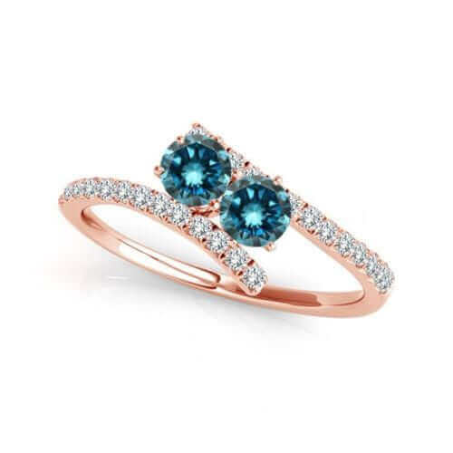 I Love Us™  Two-Stone Ring 1/2 ct tw Diamonds 14K White Gold  "My Best friend is My true love™", RINGS, JewelMORE.com  - JewelMORE.com