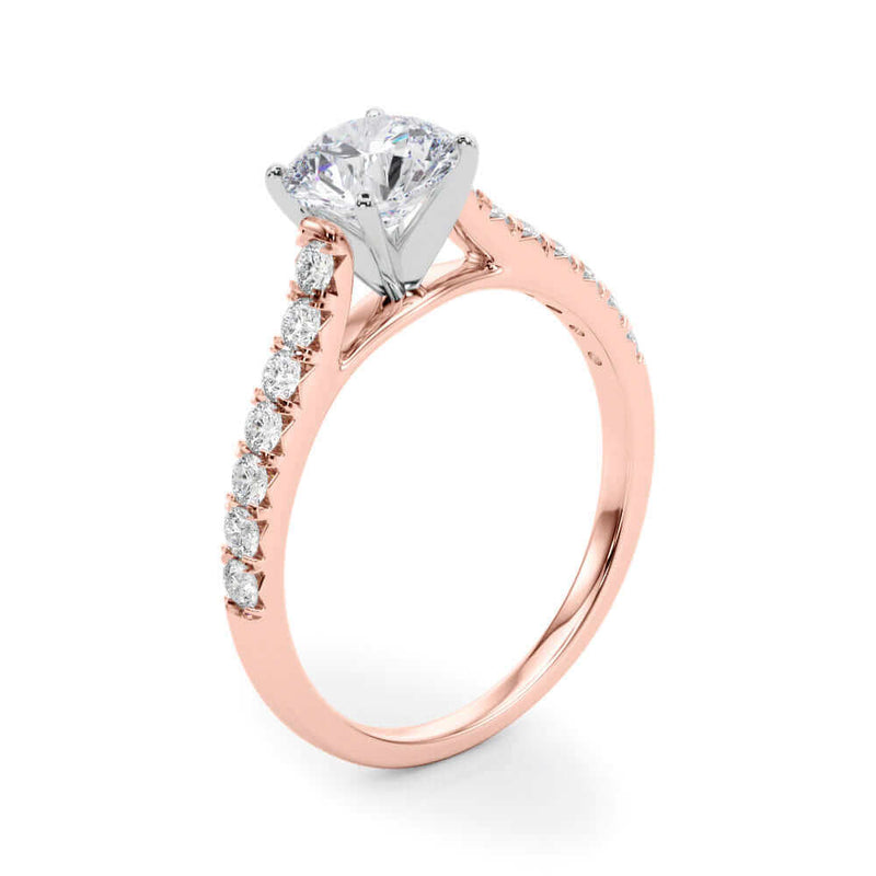 2 Carat Round Lab Grown Diamond Engagement Ring