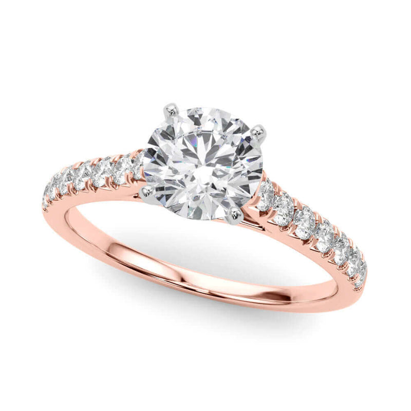 2 Carat Round Lab Grown Diamond Engagement Ring