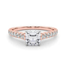 2 Carat Princess and Round Lab Grown Diamond Engagement Ring for Women