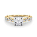 2 Carat Princess and Round Lab Grown Diamond Engagement Ring for Women