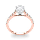 JewelMore 2 Carat Pear Shape and Round Lab Grown Diamond Engagement Ring for Women| 14K Gold | 1.70 Carat Center stone | F-G Color, VS-SI Clarity | Beautiful Set | 30 Day Free Return