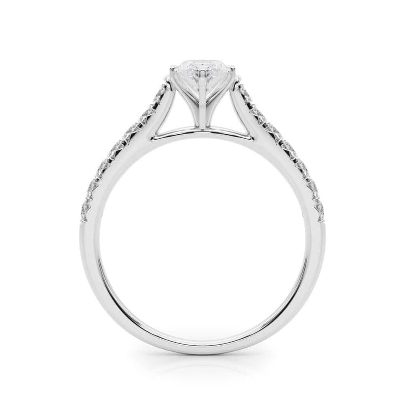 2 Carat Round & Marquise Lab Grown Diamond Engagement Ring for Women
