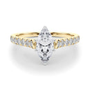 2 Carat Round & Marquise Lab Grown Diamond Engagement Ring for Women
