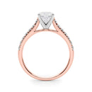 JewelMore 2 Carat CUSHION Lab Grown Diamond Engagement Ring for Women | 14K Gold | 1.70 Carat Center stone |F-G Color, VS-SI Clarity | Fine Collection | 30 Day Free Return