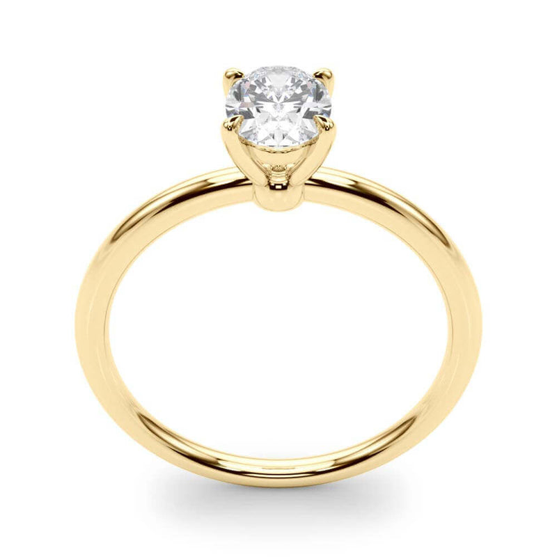 JewelMore 1 Carat to 3 Carat Solitaire Oval Lab Grown Diamond Graduated Engagement Ring for Women | 14K Gold | F-G Color, VS-SI Clarity | Beautiful Set | 30 Day Free Return