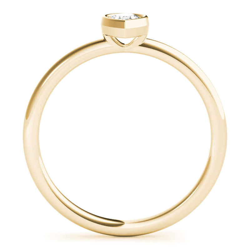 1/3 CT. Certified Pear-Shape Diamond Bezel-Set Solitaire Engagement Ring