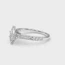 2 Carat Round & Marquise Lab Grown Diamond Engagement Ring for Women