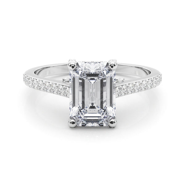 white gold cathedral engagement ring from Jewelmore