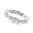 Jewelmore East-West Emerald Cut Lab Grown Diamond Eternity Band | 14K Gold, Stone Size-0.25 | E-F Color, VS-SI Clarity | 30 Day Free Return