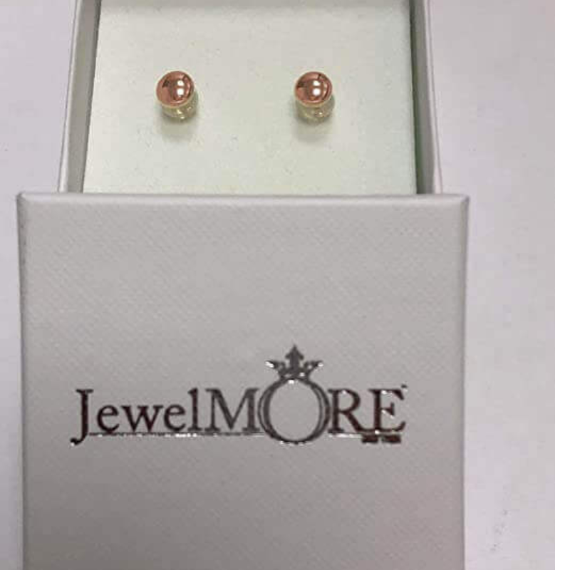 Hollow Light Weight Plain Gold Ball Studs Earrings
