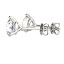 Round Push Back Prong Setting Revival Diamonds Earrings