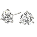 Round Push Back Prong Setting Revival Diamonds Earrings
