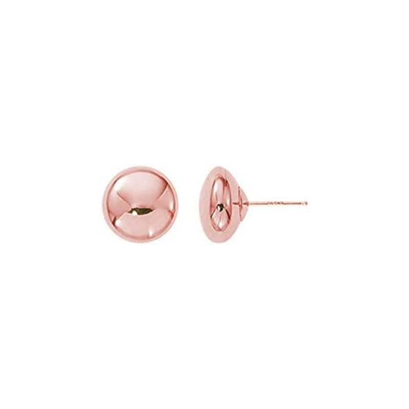 Hollow Light Weight Plain Gold Ball Studs Earrings