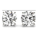 White Gold Screw Back Diamond Stud
