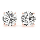 Round Shape Screw Back Prong Setting 