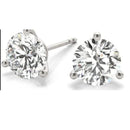 Round Push Back Prong Setting Revival Diamonds Earrings