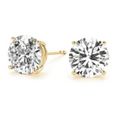 Round Shape Screw Back Prong Setting 