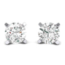 Round Natural Diamond Stud Earrings