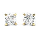 Round Natural Diamond Stud Earrings