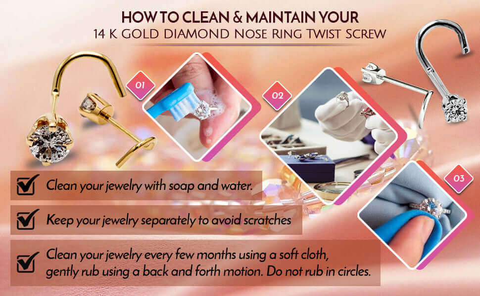 How to clean diamond nose pin deals