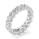 JewelMore 3.40CT Oval Cut Lab Grown Diamond Eternity Band – Elegant & Timeless Design | 14K Gold, Stone Size-0.20 | E-F Color, VS-SI Clarity | 30 Day Free Return