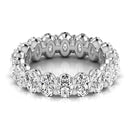 JewelMore 3.40CT Oval Cut Lab Grown Diamond Eternity Band – Elegant & Timeless Design | 14K Gold, Stone Size-0.20 | E-F Color, VS-SI Clarity | 30 Day Free Return