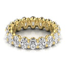 JewelMore 3.40CT Oval Cut Lab Grown Diamond Eternity Band – Elegant & Timeless Design | 14K Gold, Stone Size-0.20 | E-F Color, VS-SI Clarity | 30 Day Free Return