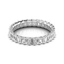 JewelMore 14K Gold Emerald Cut Lab Grown Diamond Eternity Band for Women | 14K Gold, Stone Size-0.10 | E-F Color, VS-SI Clarity | 30 Day Free Return