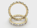 Jewelmore East-West Emerald Cut Lab Grown Diamond Eternity Band | 14K Gold, Stone Size-0.10 | E-F Color, VS-SI Clarity | 30 Day Free Return
