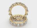 Jewelmore East-West Emerald Cut Lab Grown Diamond Eternity Band | 14K Gold, Stone Size-0.25 | E-F Color, VS-SI Clarity | 30 Day Free Return