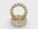 JewelMore 14K Gold Emerald Cut Lab Grown Diamond Eternity Band for Women | 14K Gold, Stone Size-0.75 | E-F Color, VS-SI Clarity | 30 Day Free Return