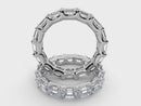Jewelmore East-West Emerald Cut Lab Grown Diamond Eternity Band | 14K Gold, Stone Size-0.25 | E-F Color, VS-SI Clarity | 30 Day Free Return