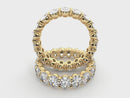 JewelMore 3.40CT Oval Cut Lab Grown Diamond Eternity Band – Elegant & Timeless Design | 14K Gold, Stone Size-0.20 | E-F Color, VS-SI Clarity | 30 Day Free Return