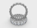 JewelMore 3.40CT Oval Cut Lab Grown Diamond Eternity Band – Elegant & Timeless Design | 14K Gold, Stone Size-0.20 | E-F Color, VS-SI Clarity | 30 Day Free Return