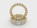 JewelMore 14K Gold Emerald Cut Lab Grown Diamond Eternity Band for Women | 14K Gold, Stone Size-0.20 | E-F Color, VS-SI Clarity | 30 Day Free Return