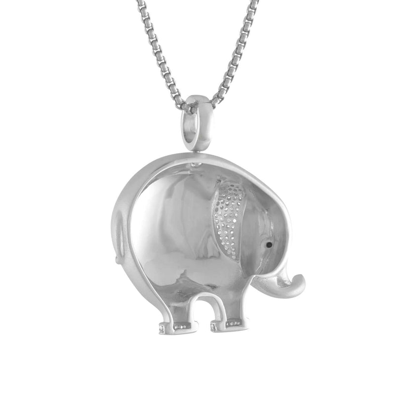 1/3cttw Pave Diamond Elephant Pendant Necklace