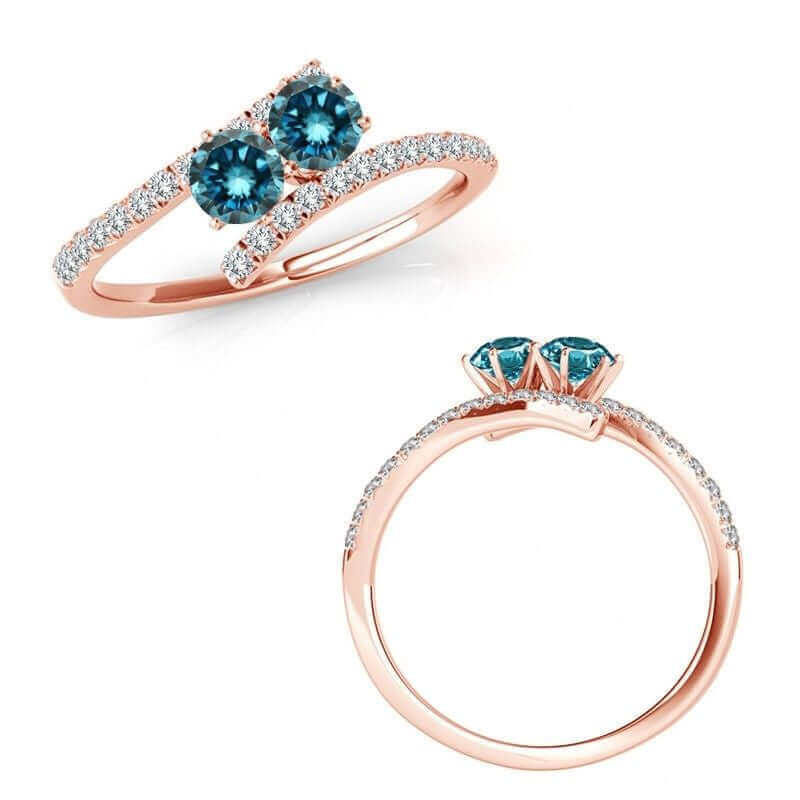 I Love Us™  Two-Stone Ring 3/4ct ct tw Diamonds 14K White Gold  "My Best friend is My true love™", RINGS, JewelMORE.com  - JewelMORE.com