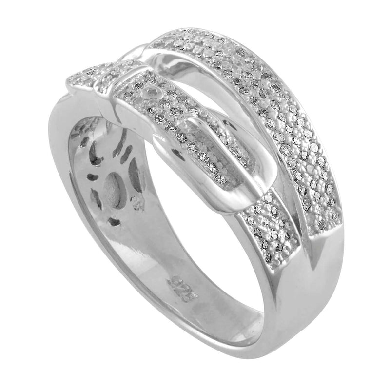 1/2 CT. T.W. Diamond Belt Buckle Ring