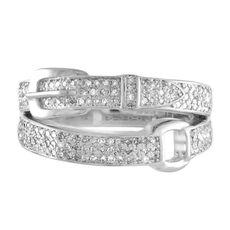 1/2 CT. T.W. Diamond Belt Buckle Ring