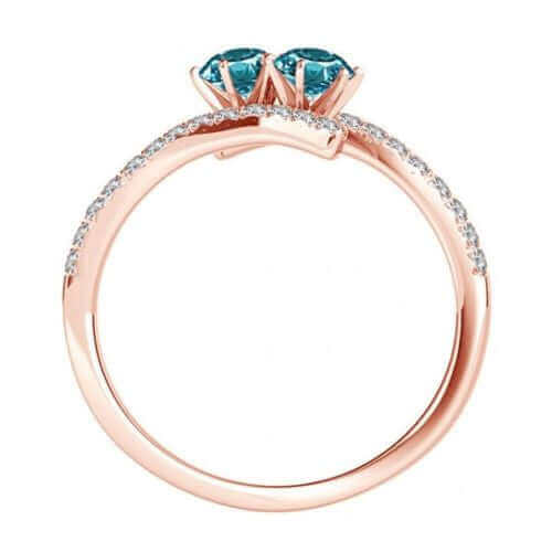 I Love Us™  Two-Stone Ring 3/4ct ct tw Diamonds 14K White Gold  "My Best friend is My true love™", RINGS, JewelMORE.com  - JewelMORE.com