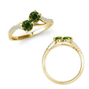 I Love Us™  Two-Stone Ring 1/2ct tw Diamonds 14K White Gold  "My Best friend is My true love™", Two Stone Ring, JewelMORE.com  - JewelMORE.com