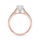 2 Carat Round Lab Grown Diamond Engagement Ring