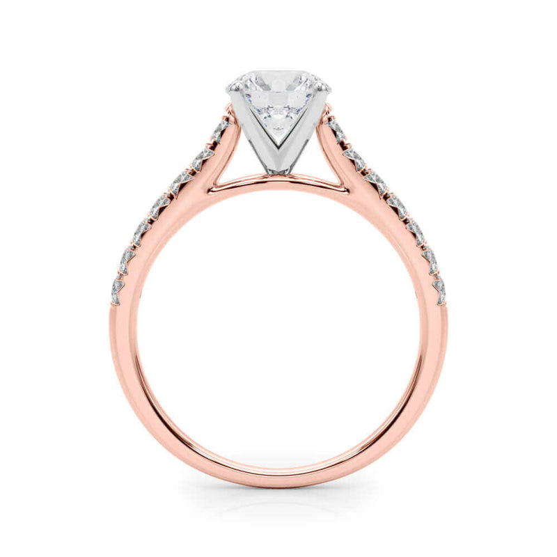 2 Carat Round Lab Grown Diamond Engagement Ring