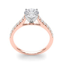 2 Carat Round Lab Grown Diamond Engagement Ring