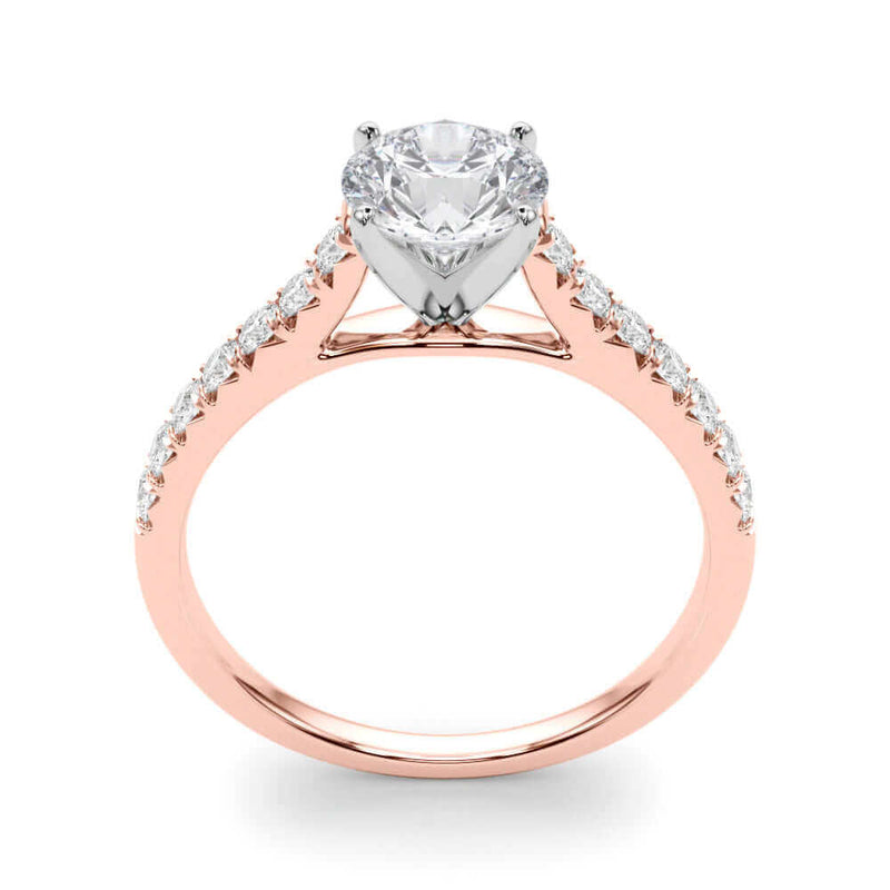 2 Carat Round Lab Grown Diamond Engagement Ring